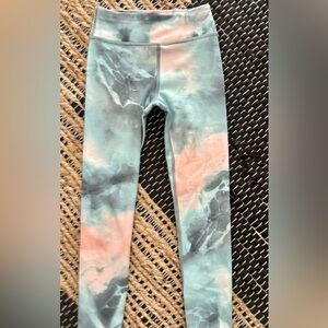 Athleta Kids Pastel Tie-Dye Leggings